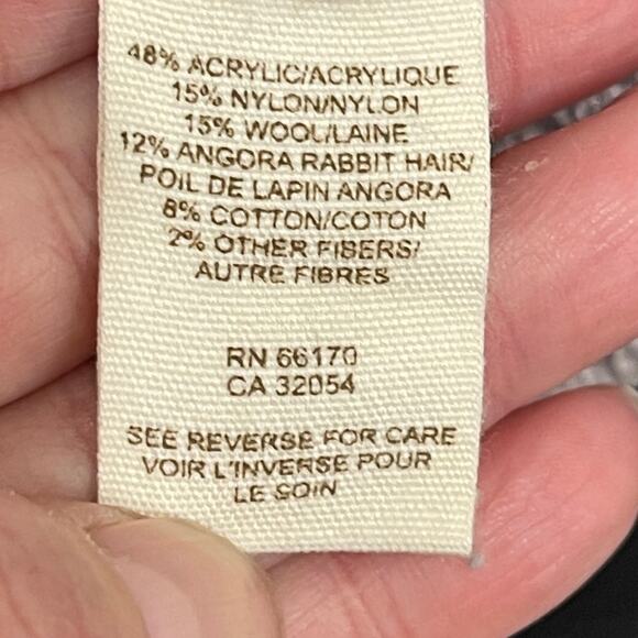 Free People Sweater Womens Medium Purple Striped Sweetheart Neck Short Sleeve - Picture 12 of 16